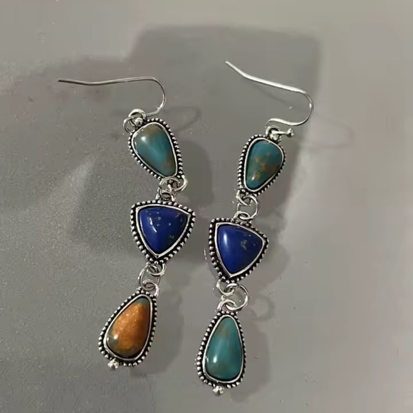 Natural Stones Drop Earrings - Picture 2 of 5